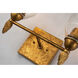 Fun Finial 2 Light 15 inch Gold Leaf with Antique Vanity Light Wall Light